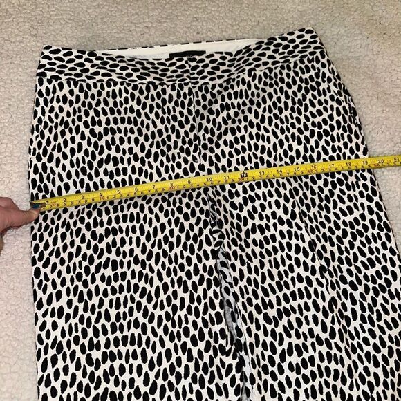 Talbots Women’s Slim Crop Cheetah Spot Black White Pants Size 10 NWOT - Picture 9 of 12